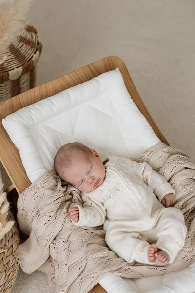 Babyteppe med navn - Cozy løvfall sand
