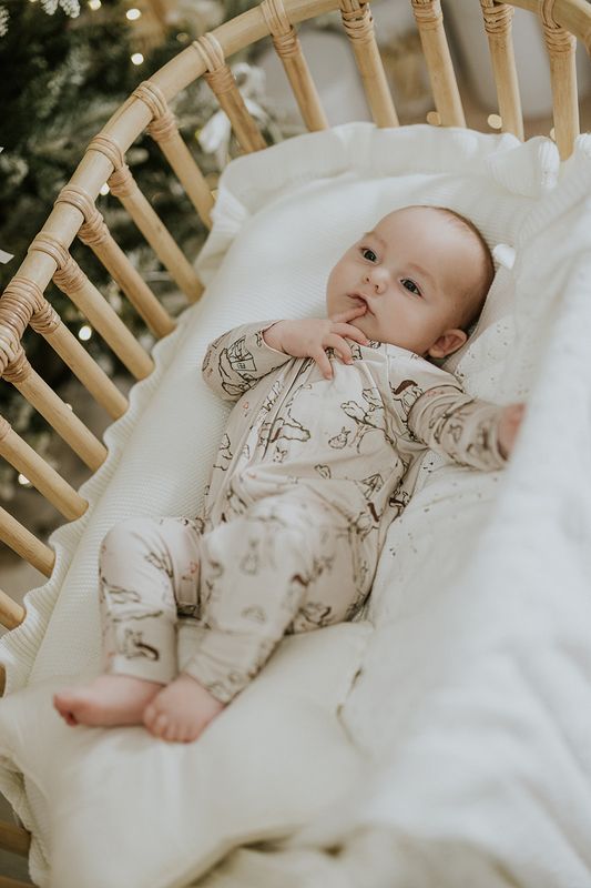 Beige skogsdyr bambus heldress