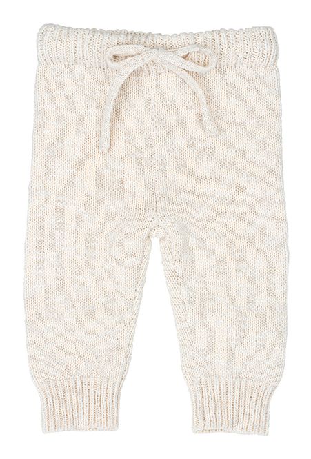 Hovedbilde Strikket ribbet bukse i sand