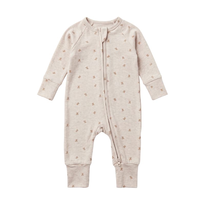 Mini bamse beige ullbambus heldress