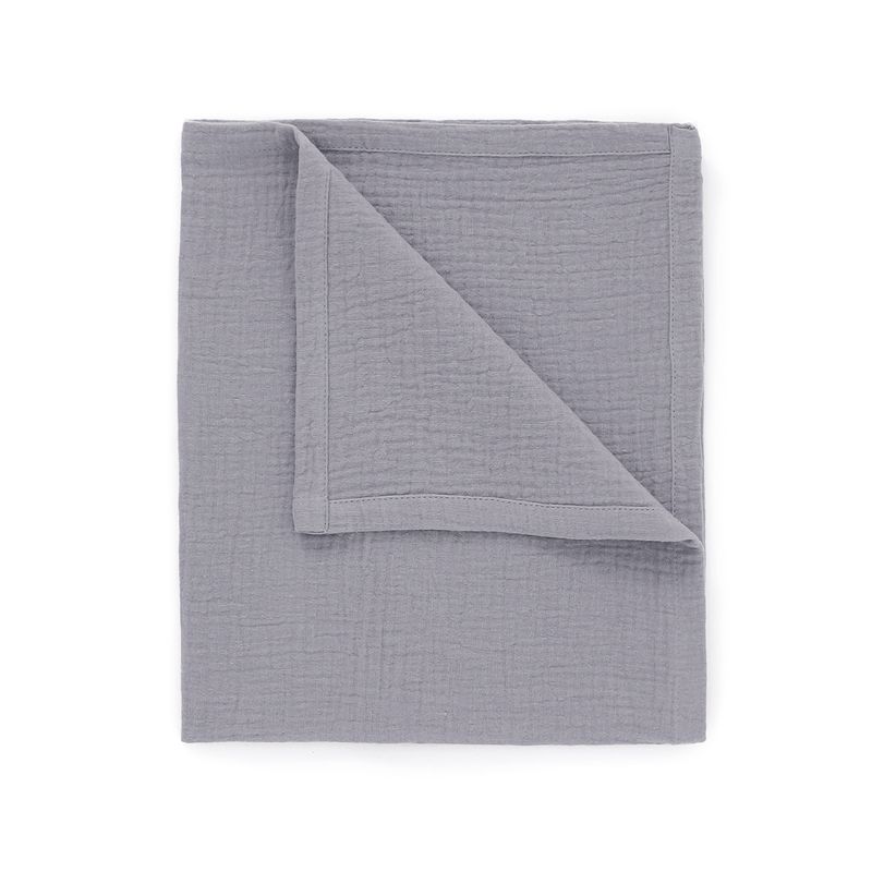 Koseklut/gulpeklut i stålblå muslin - økologisk bomull