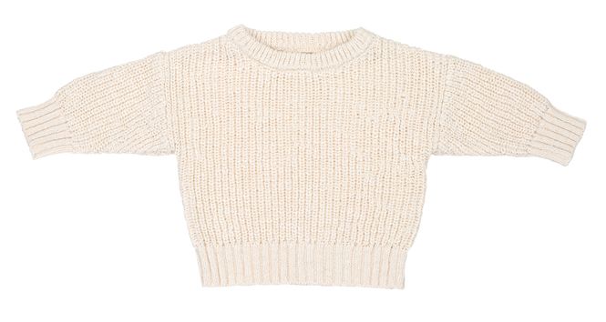 Hovedbilde Strikket chunky ribbet genser i sand