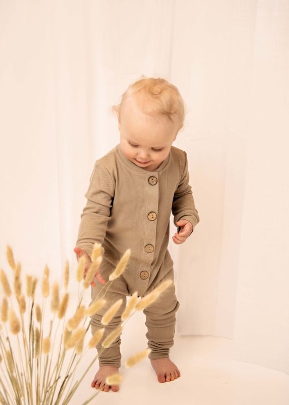 Clay bambusheldress i vaffelstoff