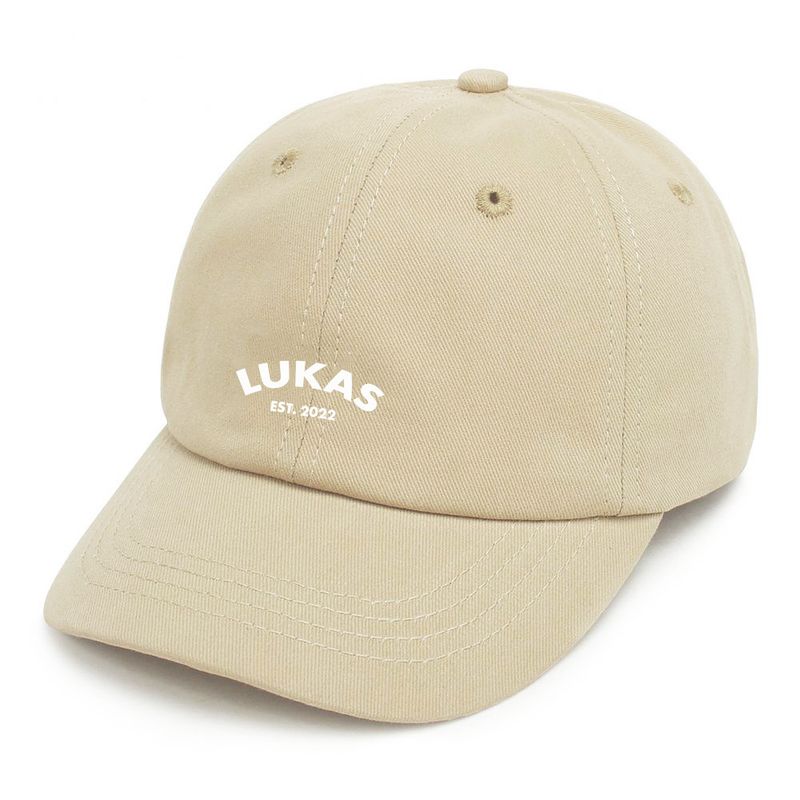 Beige caps med navn